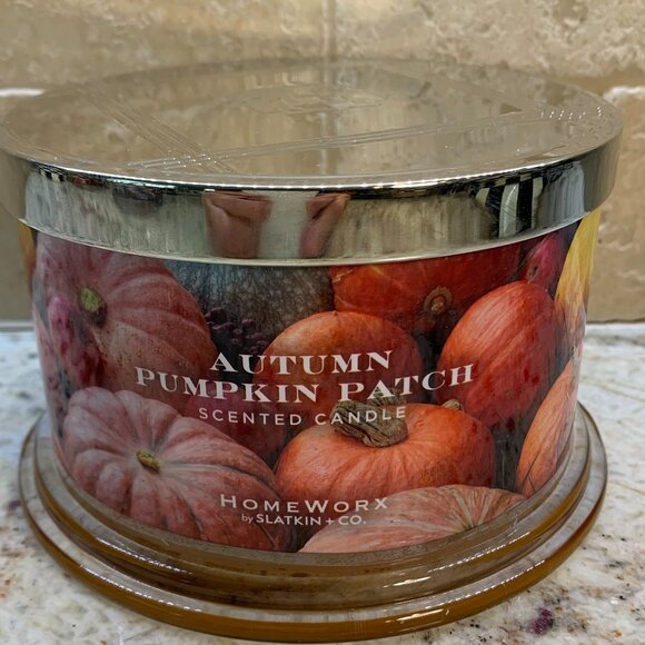 HomeWorx by Harry Slatkin Autumn Pumpkin Patch Scented 4-Wick Candle 18oz - Picture 1 of 4